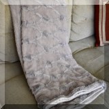 D72. 3 Faux fur throws. - $10 each 